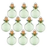 10 Pieces Mini Colored Glass Bottle Cute Jars Vials