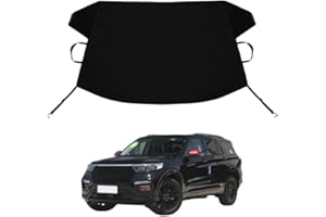 AATOPPUS Explorer Custom Windshield Cover for Ice and Snow Fo-rd Explorer Heavy Duty 600D Oxford Fabric Windshield Protector Fit Waterproof Hail Frost Cover Winter Car Accessories