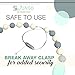 Teething Necklace For Moms To Wear and Baby To Chew, Chewbeads Chewlery Teether and Instant Pacifier for Teething Infants. Made From BPA Free Safe Silicon By JUNGO BAMBINO. (Blueberry and Mint)