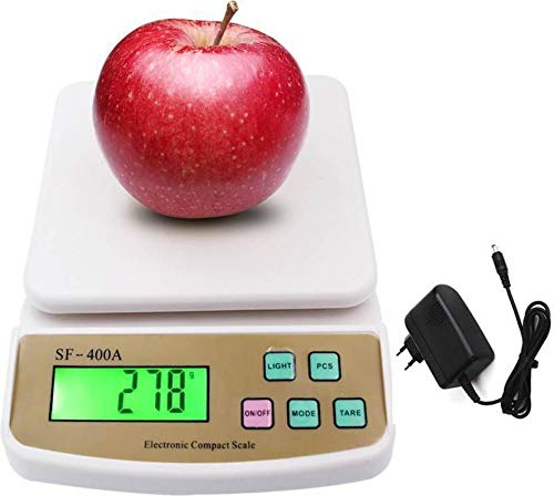 RTB Electronic Kitchen Digital Weighing Scale with Tare Function with Adaptor (10 Kg-SF 400A)