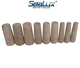 SeaLux Marine Tapered Conical Thru-hull Emergency soft Wood Plugs Set of 9 for large hull