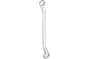 HARFINGTON 45-Degree Offset Box End Wrench 17mm x 19mm 12 Point Metric CR-V Double Box End Wrench Chrome Vanadium Steel Long 