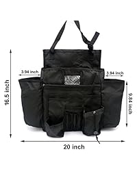 HAOTOM Organizador de asiento delantero de coche, organizador de asiento de pasajero, organizador de asiento de coche, bolsa de almacenamiento para portátil y tableta, accesorio de oficina, color negro