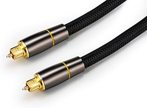 Optical Audio Cable 24k Gold Plated Toslink Cable （10Ft） by Leagon