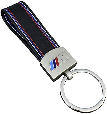 M Performance Leather Keychain Keyring Key Fob Chain Ring for BMW Car Keys