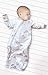 Cambria Baby 100% Organic Cotton Kimono Gowns with Easy Change Side Snaps and Built in Mitts. White and Grey Clouds and Animals Patterns for Boys and Girls. 2 Pack (Size 3-6)