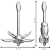 Premium 3.5Ib Kayak Anchor Kit With 40 ft. Reflective Rope, Buoy, & Storage Bag/ Foldable, Ideal for Fishing, Also Great for Personal Watercraft, Canoes and Dinghy's