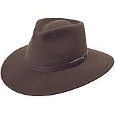 Bigalli 100% Wool Felt Australian Hat for Women Men Crushable Waterproof Nubuck Leather Band | Outback Cowboy Cowgirl