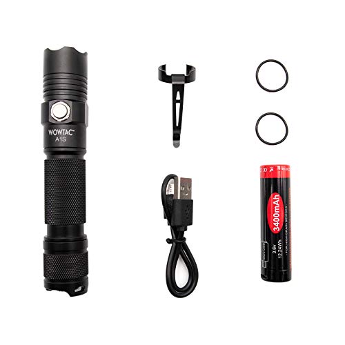 WOWTAC A1S EDC Tactical Flashlight PocketSized LED Torch TypeC