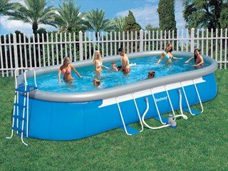 Piscine Hors Sol Steel Pro Deluxe Ovale 732x366x122cm Bestway 56127