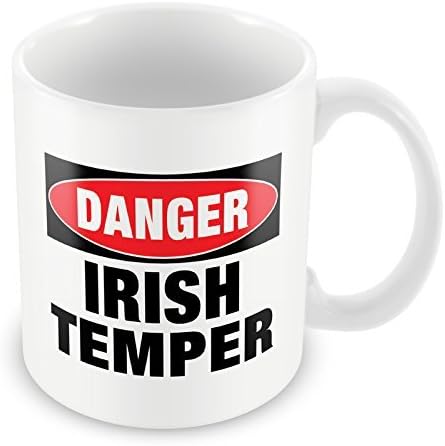 Danger Irish Temper Mug Funny Gift Idea Secret Santa Office 146 Amazon Co Uk Kitchen Home