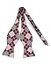 HISDERN Burgundy Bow Ties for Men Check Plaid Self Tie Bow Tie and Pocket Square Classic Formal Bowtie Tuxedo Wedding Bowties Handkerchief Set