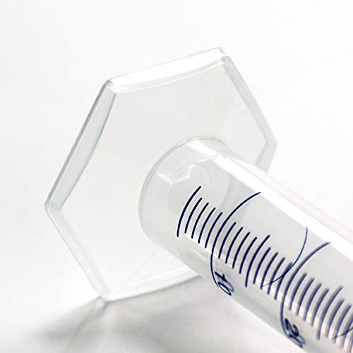ULAB Scientific Plastic Measuring Cylinder Set, 3 Sizes 10ml 50ml 100ml, PP Material Hexagonal Base, Blue Printed Graduation, UMC1003