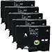 NEOUZA 5PK Compatible for Brother P-Touch Laminated Tze Tz Label Tape Cartridge 9mm x 8m (TZe-325 White on Black)