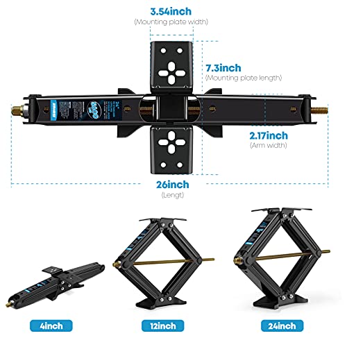Kohree 5600lbs RV Stabilizer Leveling Scissor Jacks 24" for Travel Trailer Camper, Set of 2