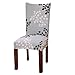 SoulFeel 6 x Soft Spandex Fit Stretch Short Dining Room Chair Covers with Printed Pattern, Banquet Chair Seat Protector Slipcover for Home Party Hotel Wedding Ceremony (Style 24)