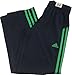 Adidas Boys Size Drawstring Athletic Track Pants, Navy/Lime, X-Large(18)