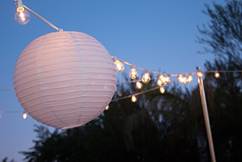 Just Artifacts 10" White Chinese/Japanese Paper Lantern/Lamp 10" Diameter - Just Artifacts Brand