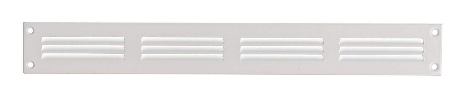 Steinberg14 White 400x50mm Metal Air Vent Cover with Insect Mesh - 16x2 inch Ventilation Grille - Air Vent Register for Walls and Ceilings - Ventilation Cover for Outdoor and Indoor