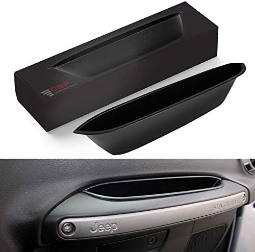 Premium Grab Bar Passenger Storage Tray Organizer Grab Handle for 2011-2017 JK Jeep Wrangler JK JKU 2-door/4-door, Interior Accessories, Black Box Accessory