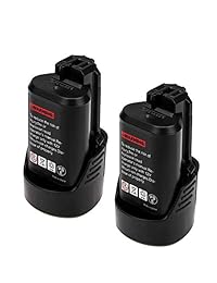 Munikind BAT411 - Batería de litio para Bosch 12V 10,8V BAT420 BAT411A BAT412 (2 unidades, 2500 mAh)