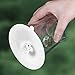 Silicone Cup Lids, IPHOX Creative Diamond Reusable Cup Cover [Set of 6] Anti-dust Airtight Seal Food Grade Mug Cover, Heat Resistant Silicone Drink Hot Cup Lids for Coffee & Tea (D Lids-White)