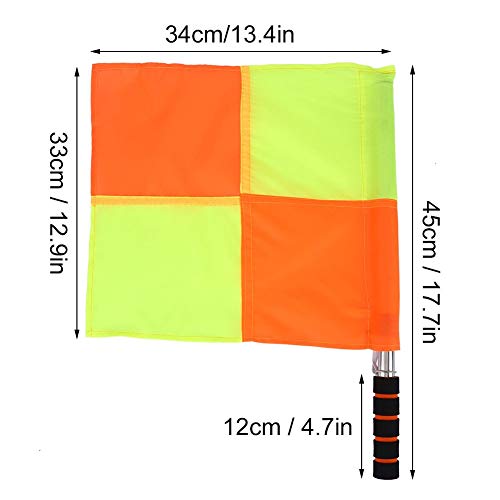 MAGT Soccer Referee Flag 2PCS Referee Linesman Flag Waterproof Sport Referee Flag with Storage Bag for Sports Match Football
