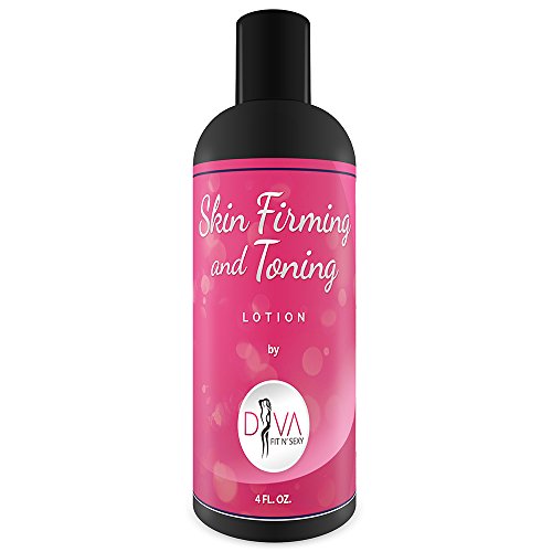 Skin Tightening Lotion by Diva Fit & Sexy - Natural and Effective Firming and Toning Cream for Stomach, Body, Face, Neck, Arms and Thighs
