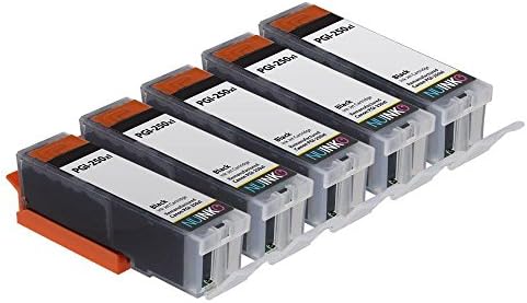 NUINKO 5 Pack Compatible Canon 250 Ink Cartridge for MG5420 MG5450 MG5520 MG6320 MG6350 MG6420 MG7120 MX722 MX725 MX922 MX925 iX6820 iX6850 iP7220 iP7250 iP8720 iP8750 PGI-250XL