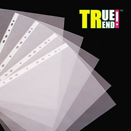 TRUETREND Clear Standard Sheet Protectors | 11 Reinforced Binder Ready Holes – Great for Document Storage, Reports and Presentations – Crystal Clear + A4 Size, Box of 100 - Thumbnail 5