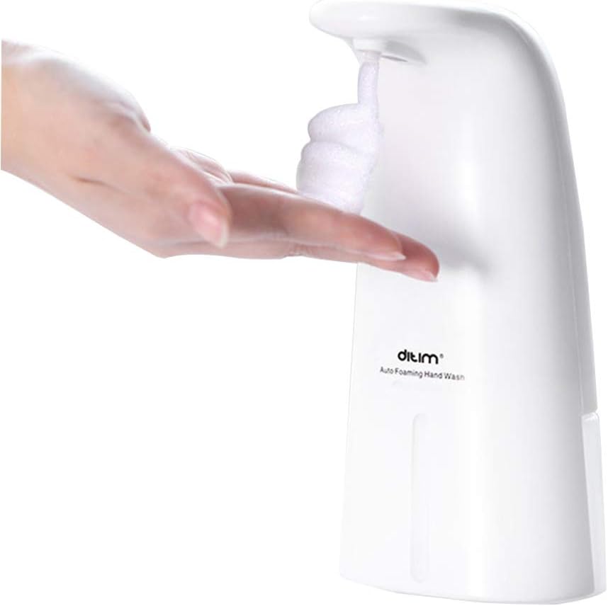 hunmansaf Soap Dispenser,Automatic Infrared Motion Sensor Hands-Free Soap Pump Hand Washing Machine 250ml for Bathroom Kitchen (White)