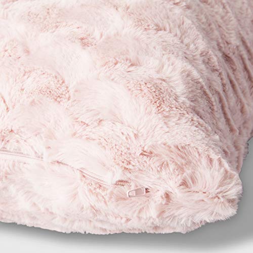 Room Essentials Cut Plush Body Pillow Covers - Metallic Pink - 50"x20" Faux Fur