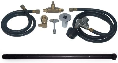 Fire Pit Log Lighter Kit Color: Powder Coated Steel, Size: 2" H x 2" W x 30" D