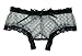 Trixx Intimates Women's Gray Crotchless Boyshort Panty With Black Laceup X-Large