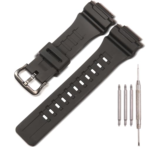 Resin strap Compatible with Casio AEQ110BW AQ-S810 W735H AQ-S800W watch band metal buckle replacement wristband