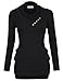 Timeson Womens Casual Comfy Loose Fit Tunic Top with Pockets Large Black