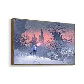 Framed Canvas Wall Art for Living Room, Bedroom Fantasy Idea Paintings Canvas Prints for Home Decoration Ready to Hanging - 16x24 inches