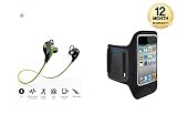 Supreno Bluetooth Headphones 4.0 Wireless Stereo Sweatproof Jogger, Running, Sport Headphones with Water Resistant Cell Phone Armband: 5.2 Inch Universal mobile Case