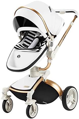 Sunzy Luxury Baby Shock Absorber high Landscape cart, Portable Folding Stroller, Travel System Stroller,Black