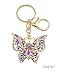 Gorse Butterfly Keychain for Women Car Key Ring Handbag Gift Bag Key Chain Decoration Purple,4