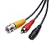 Masione All-in-One 150 Feet Audio Video Power Security Camera Cables Extension Wire with BNC RCA Connectors for CCTV Home Surveillance Cameras DVR System