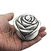 AVESON Vintage Rose Flower Style Antique Women Trinket Jewelry Gift Box Necklace Earrings Ring Storage Case, Sliver, Large