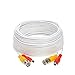 Cables Direct Online 100FT White Premade BNC Video Power Cable Extension Wire for CCTV, Security Camera, DVR, Surveillance System, All in One Plug & Play Cord