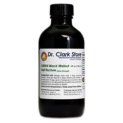 Green Black Walnut Hull Tincture 4 oz by Dr Clark Store