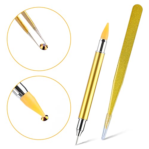 22600Pcs Flatback Bulk Jelly AB Rhinestones Set - 8 Colors Rhinestines for Nails, 3 Sizes(3mm,4mm,5mm) Gems for Crafts Bling Tumblers Glitter Crystal Phone Case Decoration Accessories