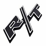 zorratin Special Chrome Trim Gloss Black R/T RT Side Fender Trunk Emblem Badge w/ Sticker for Dodge Challenger Charger Avenger SRT