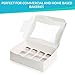 Paperboard Cupcake Boxes with Inserts, Set of 12 Cupcake Container Bakery Window Display Box With Cupcake Inserts, Perfect for Transporting Cupcakes by Upper Midland Products