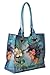 Papaya Art Blue Future Beauty Luxe Oil Cloth Vegan Blue Tote Handbag Purse