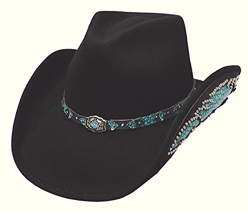 Montecarlo / Bullhide Hats - Natural Beauty - Wool Felt Western Cowboy Hat -Black (Small, Black)