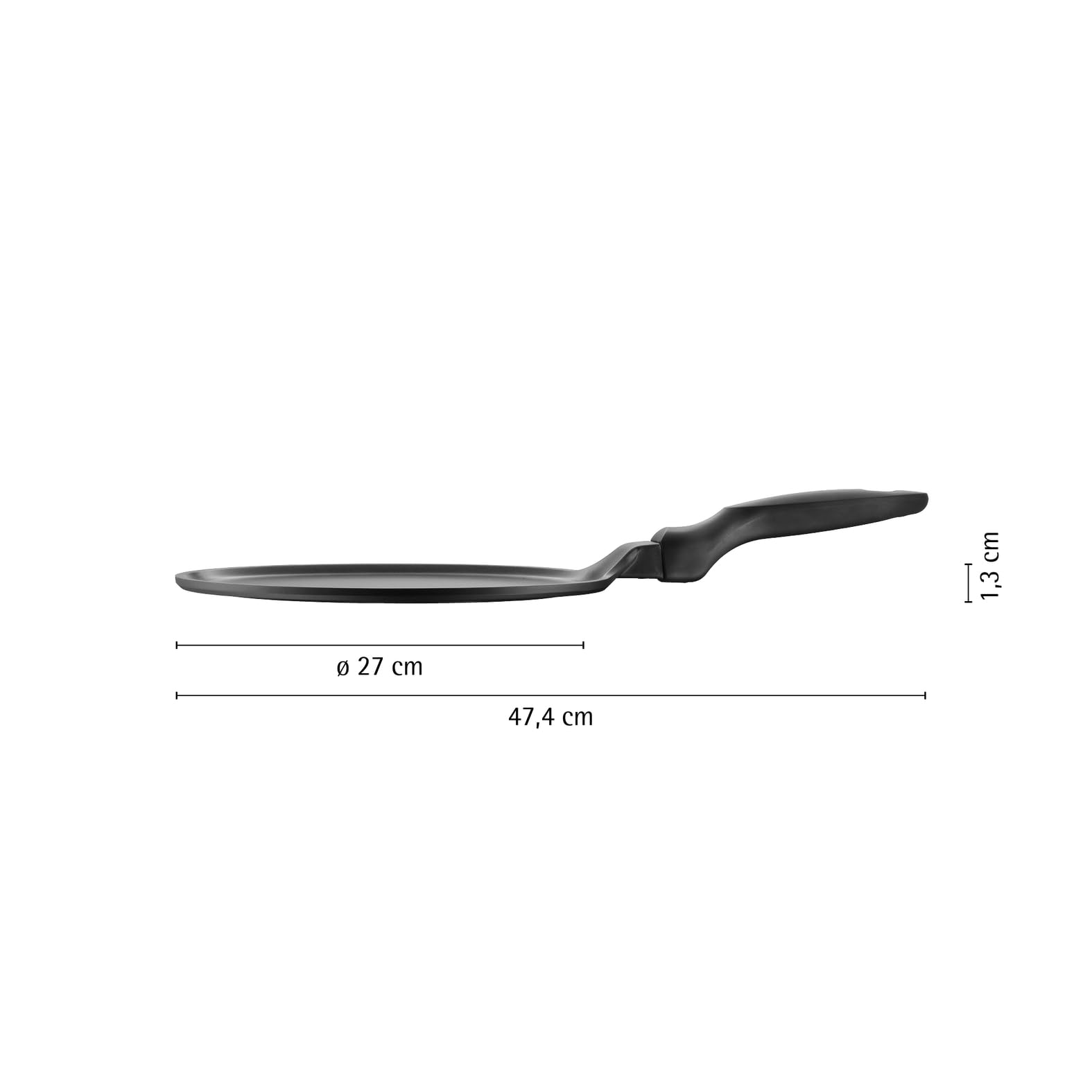 WMF Devil Crepe Pfanne Induktion 27 cm, Crepes Pfanne, Pfannkuchenpfanne mit Teigverteiler und Holzschaufel, Aluguss beschichtet 5